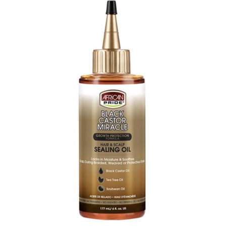 African Pride Black Castor Miracle Hair & Scalp Sealing Oil 6 OZ
