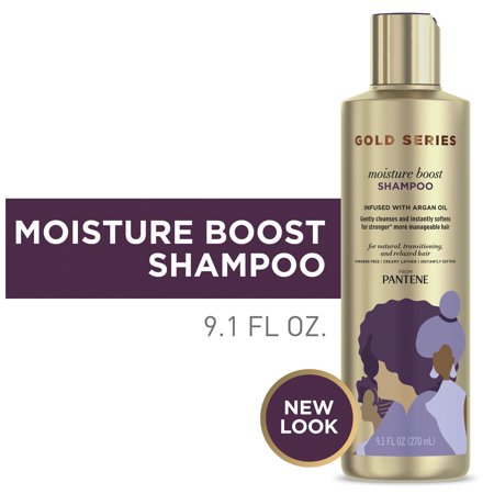 Pantene Shampoo, Moisture Boost, Gold Series - 9.1 Fl Oz