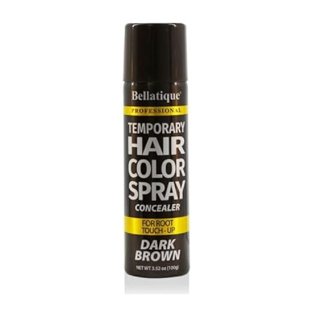 BELLATIQUE TEMPORARY HAIR COLOR SPRAY 3.52 OZ DARK BRN
