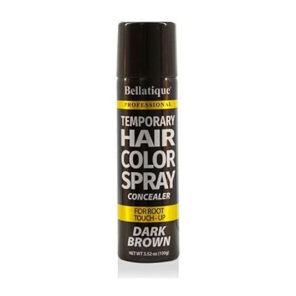 BELLATIQUE TEMPORARY HAIR COLOR SPRAY 3.52 OZ DARK BRN