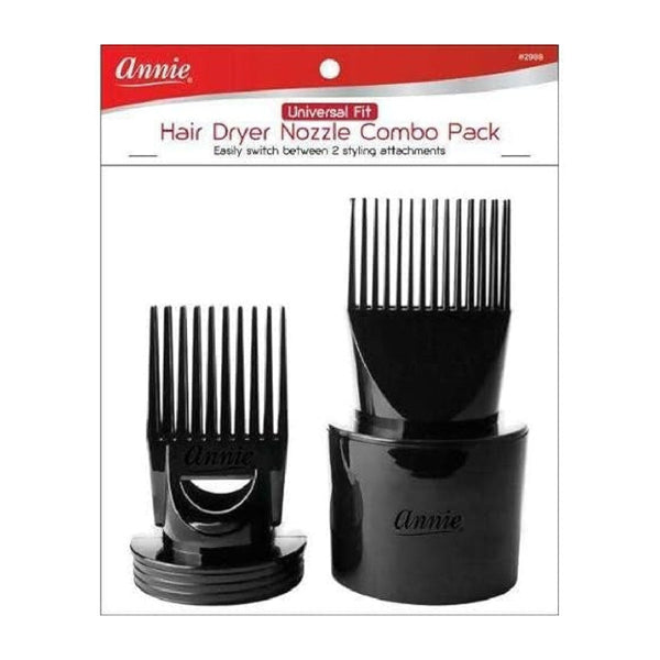 Annie #2988 Univ Fit Hair Dryer Nozzle Combo