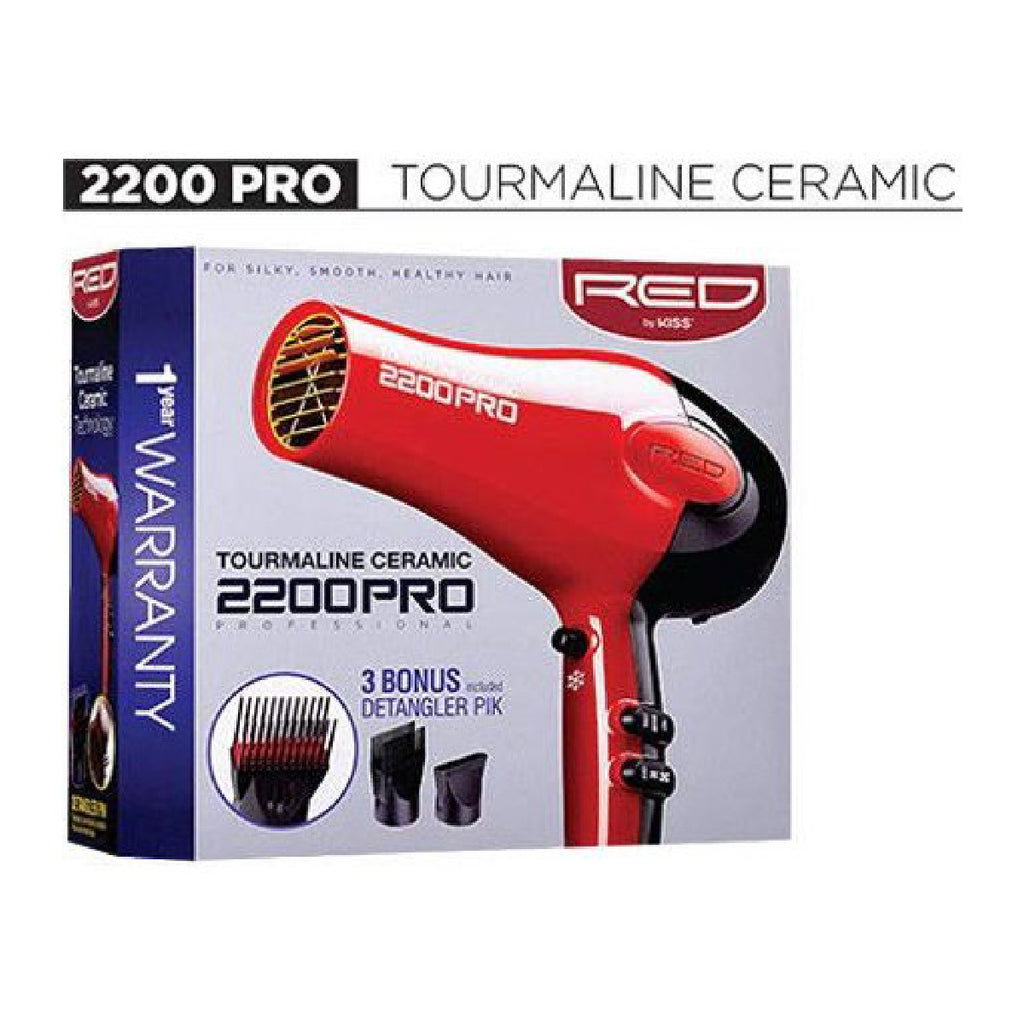 KISS #BD07N RED 2200 PRO TOURMALINE CERAMIC