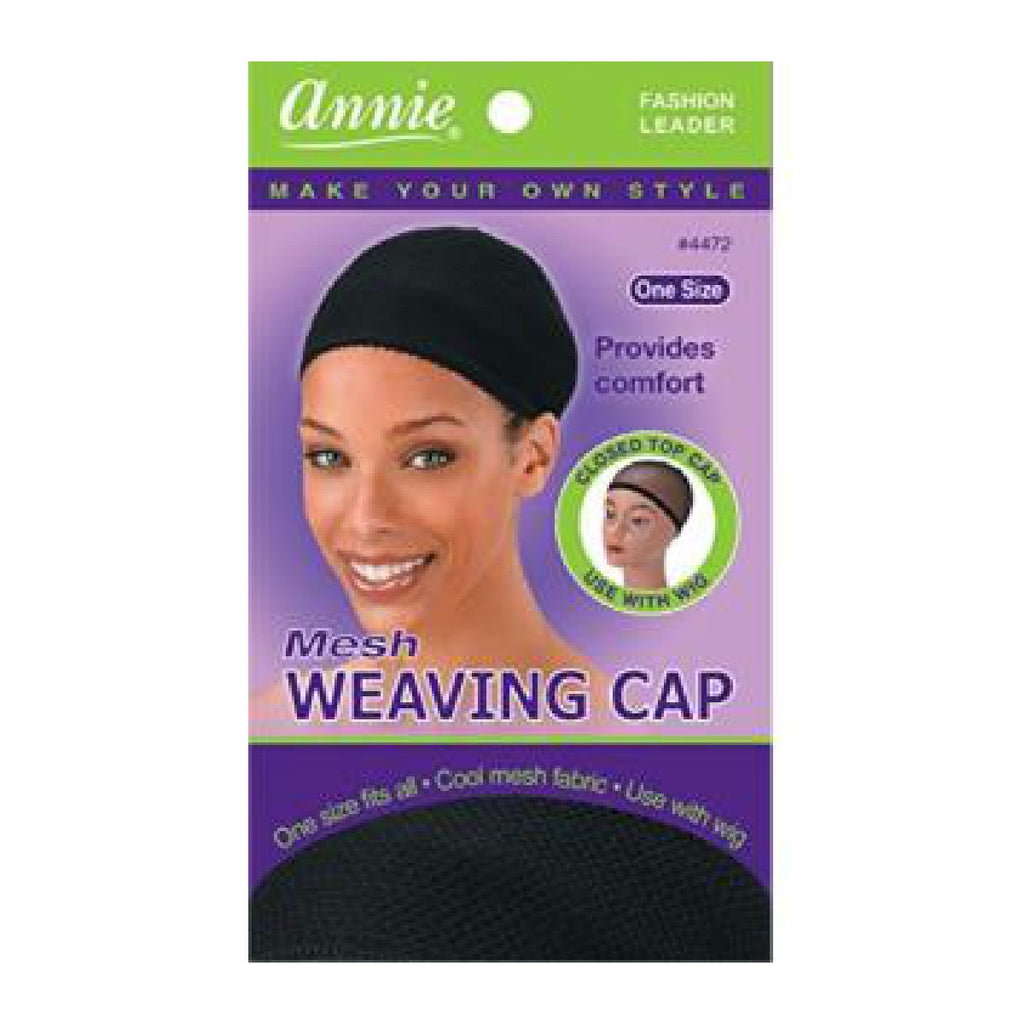 ANNIE #4472 MESH WEAVING CAP BLACK