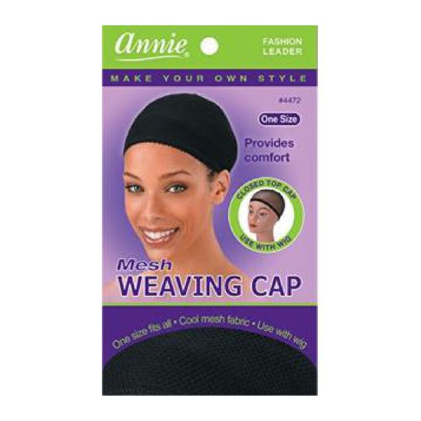 ANNIE #4472 MESH WEAVING CAP BLACK