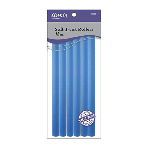Annie #1261 Soft Twist Roller 10 12ct Blue