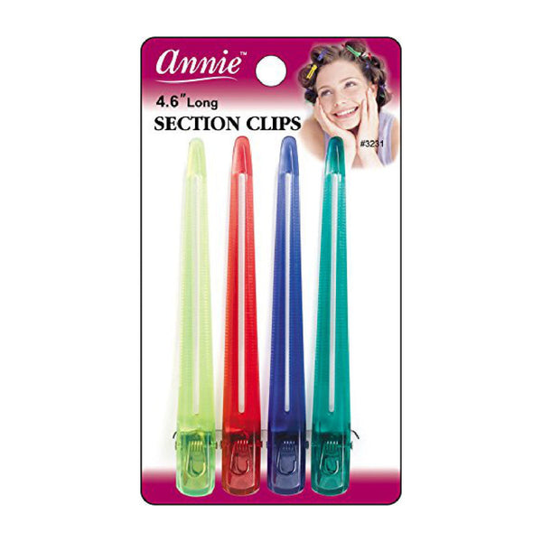 Annie #3231 Clear Section Clips 4ct
