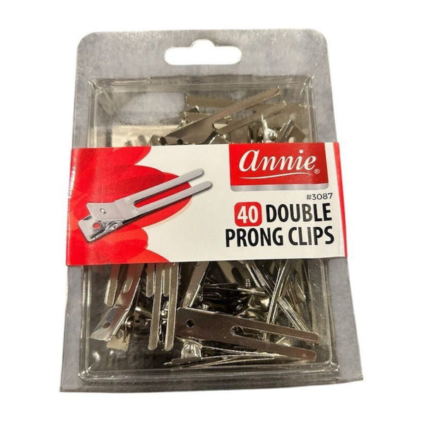 ANNIE #3087 40 DOUBLE PRONG CLIPS