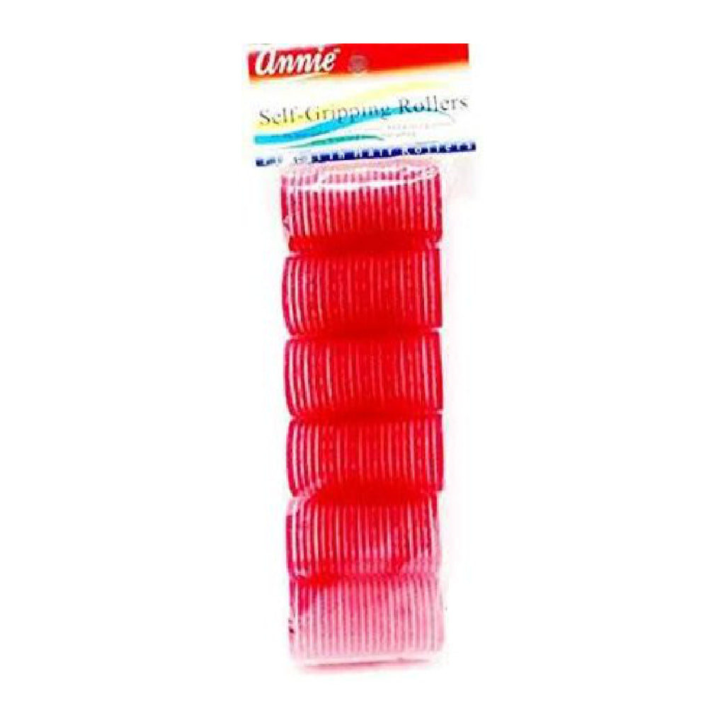 ANNIE #1313 SELF GRIP ROLLER 1 1/4IN 6CT RED