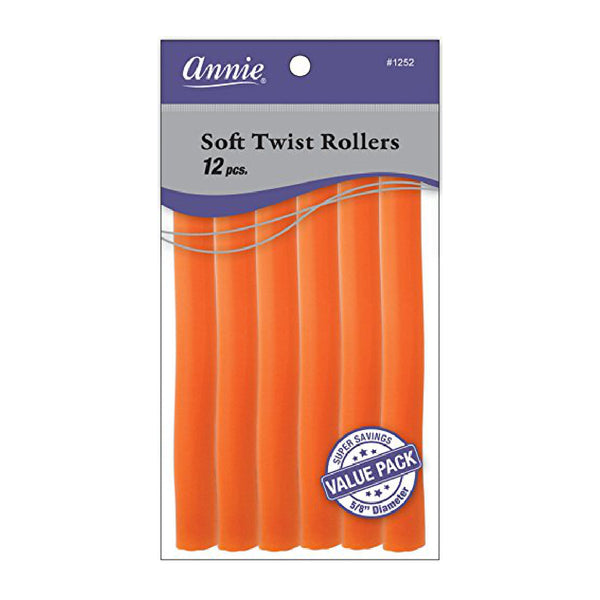 Annie #1252 Soft Twist Roller 7 12ct Orange