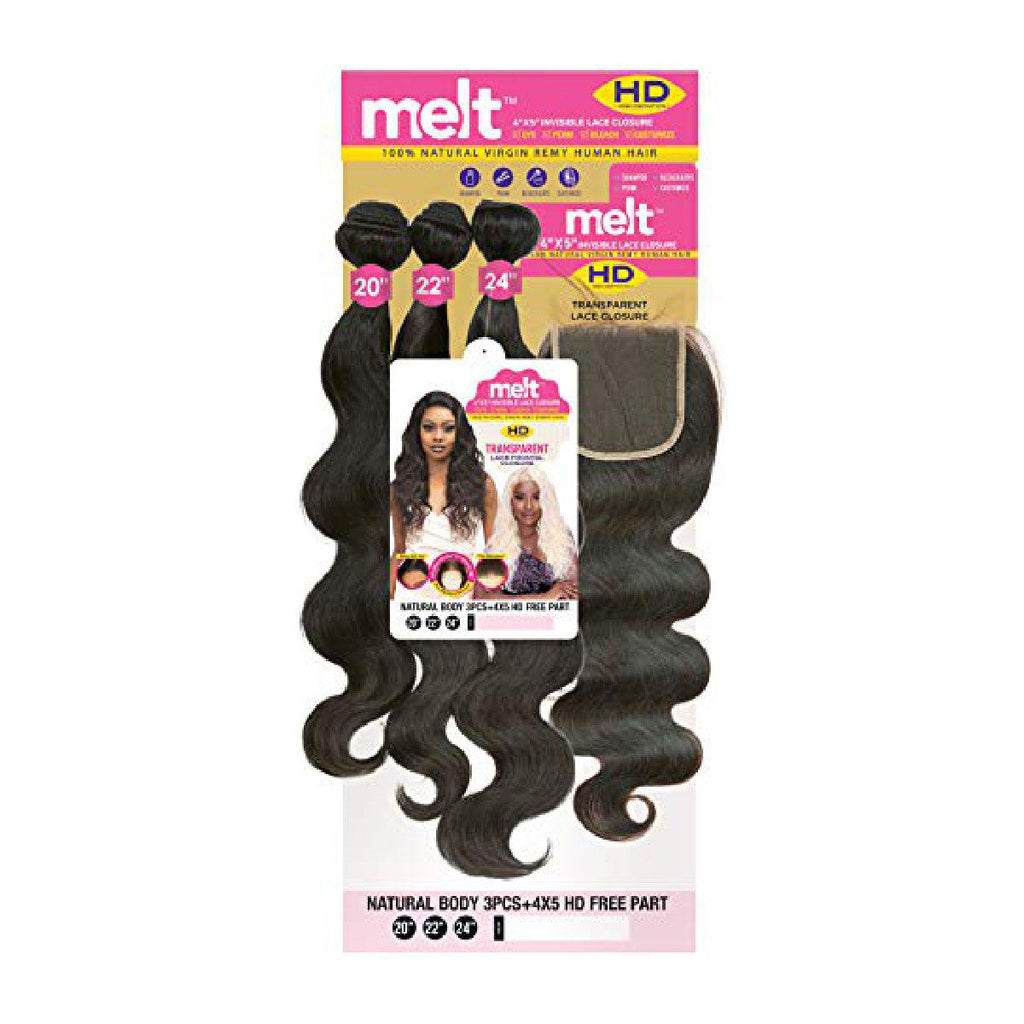 Janet Nat Body 3pcs 12,14,16+4x5 Hd Free Part