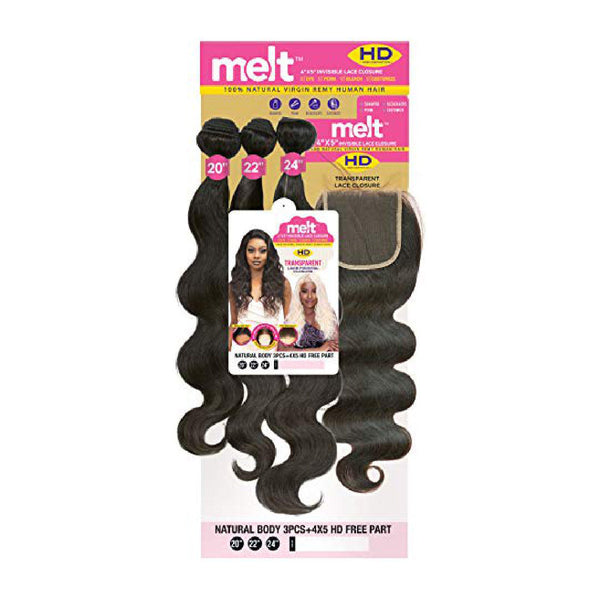 Janet Nat Body 3pcs 12,14,16+4x5 Hd Free Part
