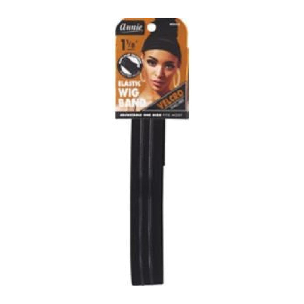 ANNIE VELCRO WIG BAND 3CM SILICONE GRIP BLACK