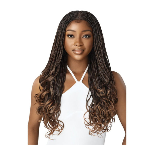 Outre L/F 4x4 Middle Part French Curl Box Braids