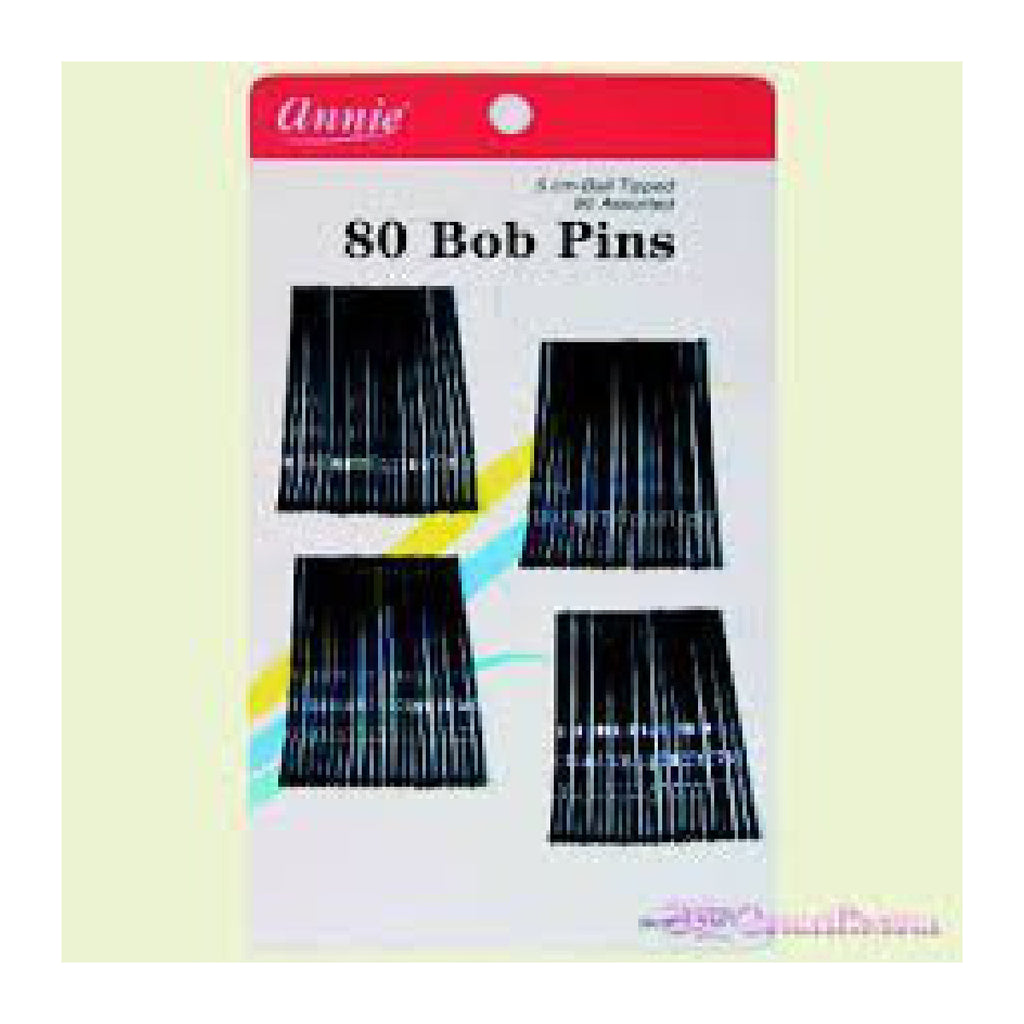 ANNIE #3337 80 BOB PINS 2 BLACK