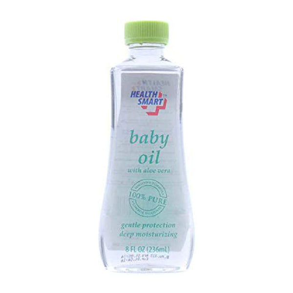 HEALTH SMART BABY OIL ALOE 8OZ