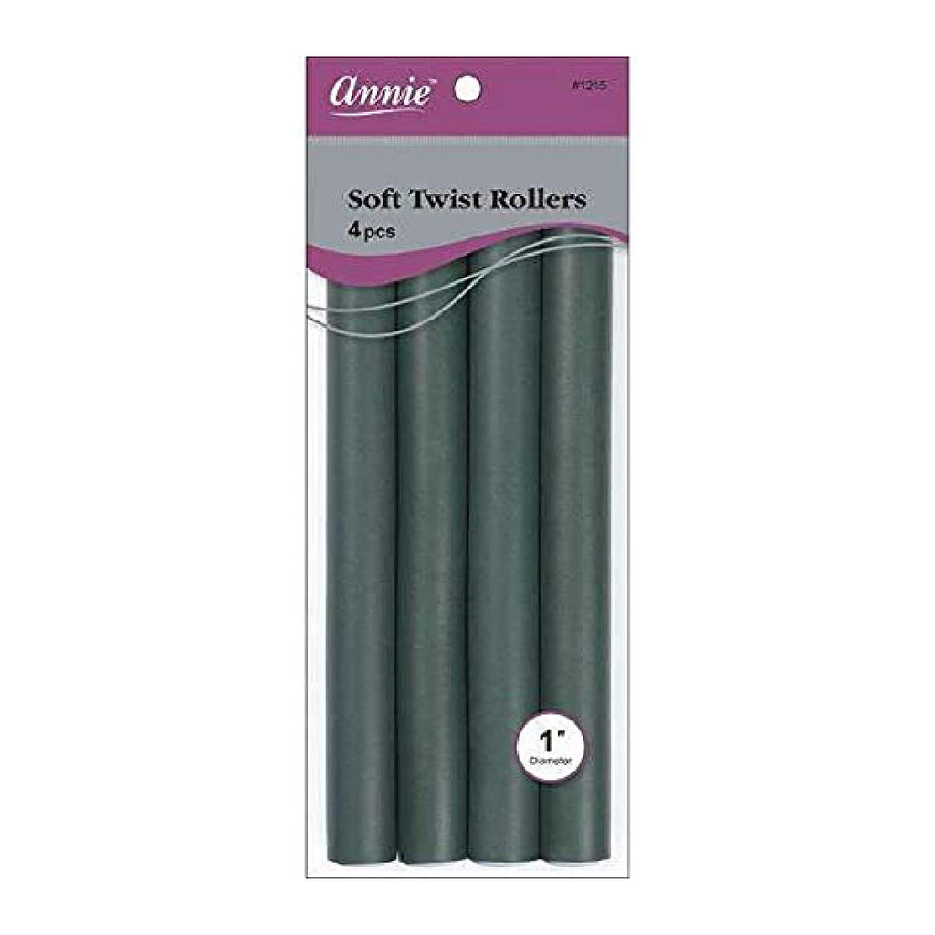 ANNIE #1215 SOFT TWIST ROLLER 10 4CT DARK GREEN