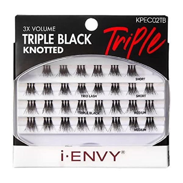 KISS #KPEC02TB TRIPLE BLACK KNOTTED