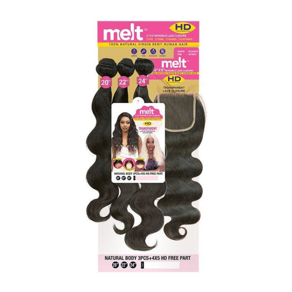 Janet Nat Body 3pcs 18,20,22+4x5 Hd Free Part
