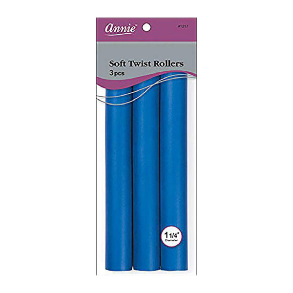 ANNIE #1217 SOFT TWIST ROLLER 10 3CT BLUE