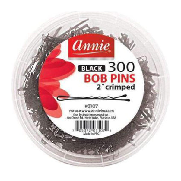 ANNIE #3107 300 BOB PINS 2 BLACK
