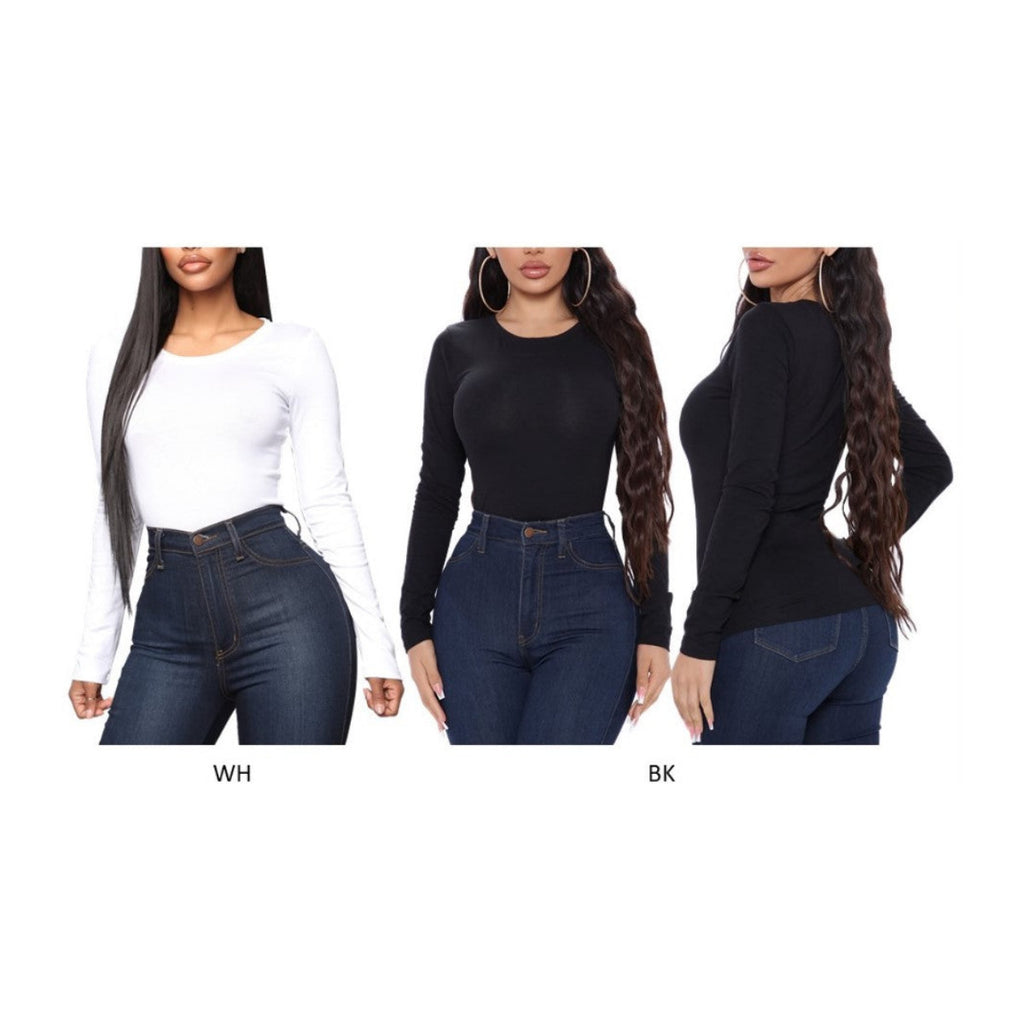 DWT1102+BLACK+M+DODO BASIC R-NECK LONG SLEEVE