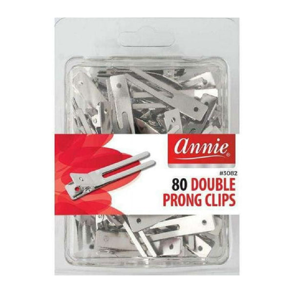 ANNIE #3082 DOUBLE PRONG CLIPS 80CT