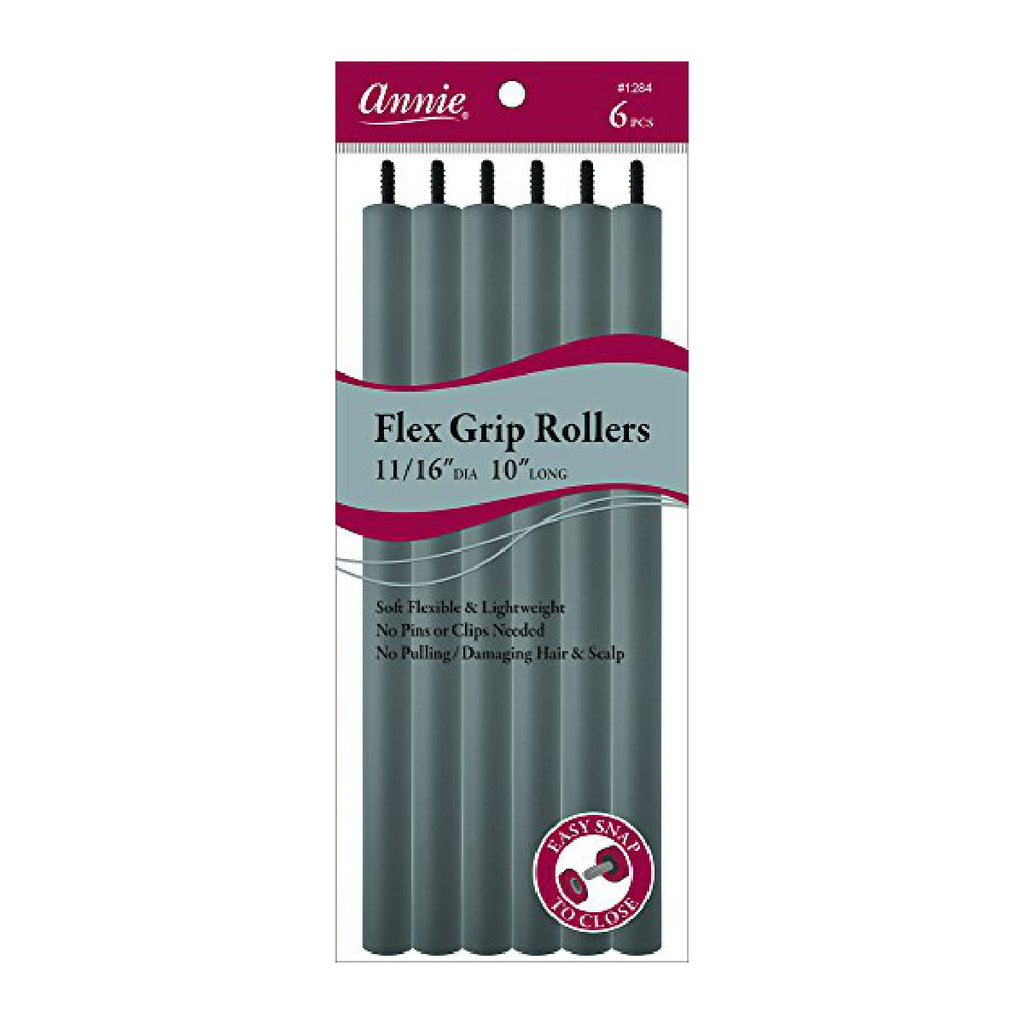 Annie #1284 Flex Grip Roller 11/16 6ct 10 Gray