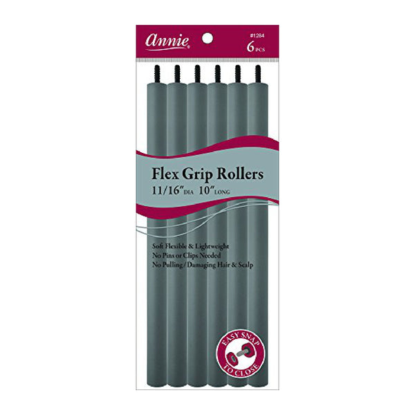 Annie #1284 Flex Grip Roller 11/16 6ct 10 Gray
