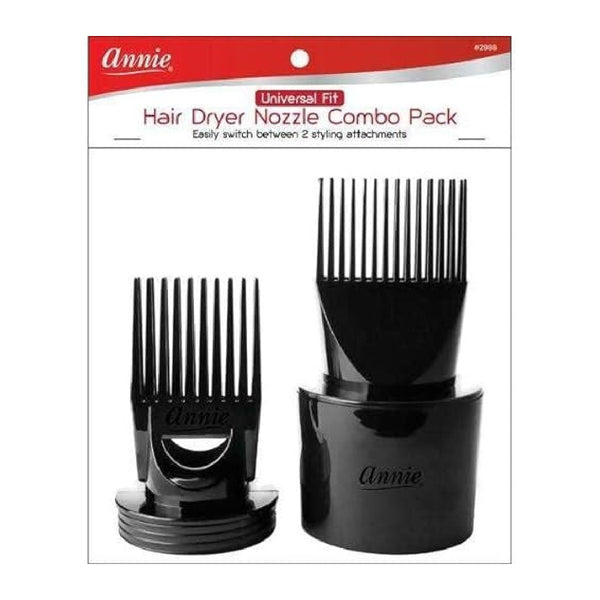 ANNIE #2988 UNIV FIT HAIR DRYER NOZZLE COMBO