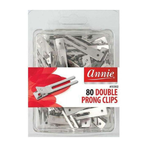 Annie #3082 Double Prong Clips 80ct