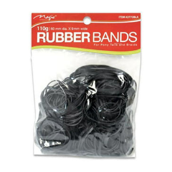 MAGIC RUBBER BANDS #2772BLACK ASSORTED SIZE