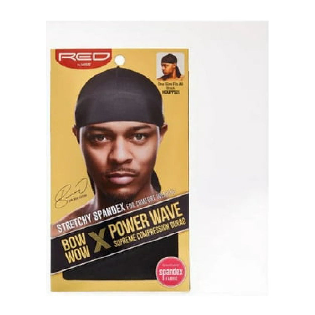 Kiss #HD41 Powerwave Silky Spandex Durag,black