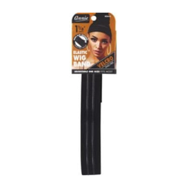 Annie Velcro Wig Band 3cm Silicone Grip Black