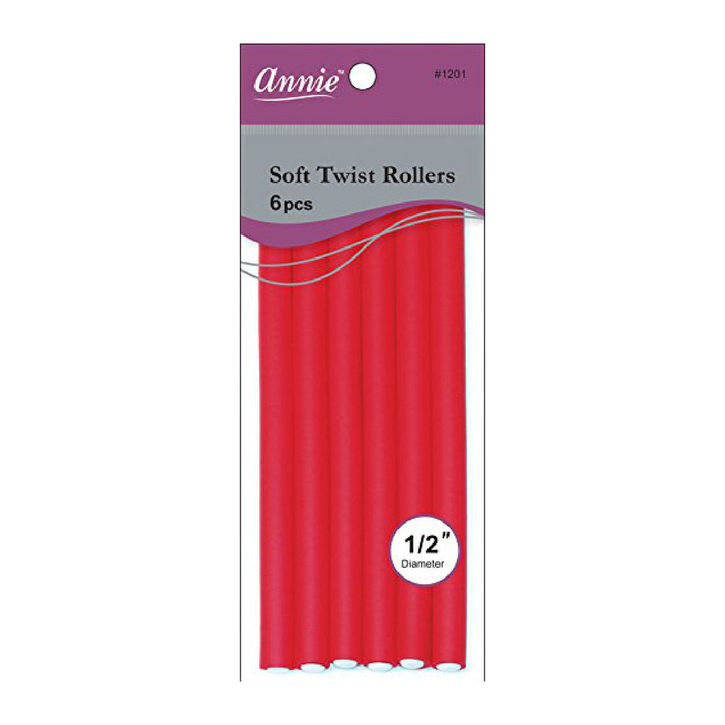 Annie #1201 Soft Twist Roller 7 6ct Red