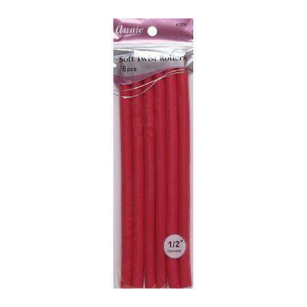 ANNIE #1206 SOFT TWIST ROLLER 10 6CT RED