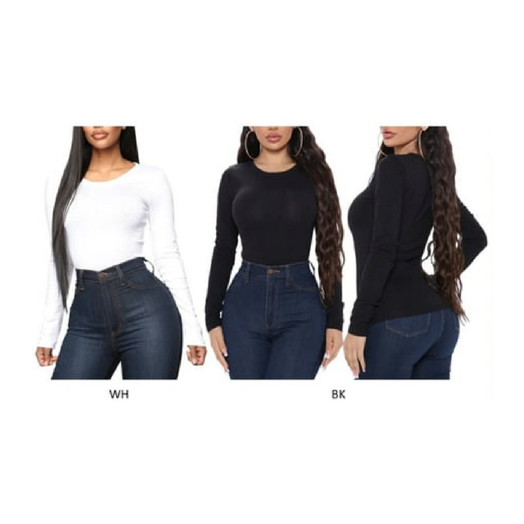 DWT1102+BLACK+S+DODO BASIC R-NECK LONG SLEEVE