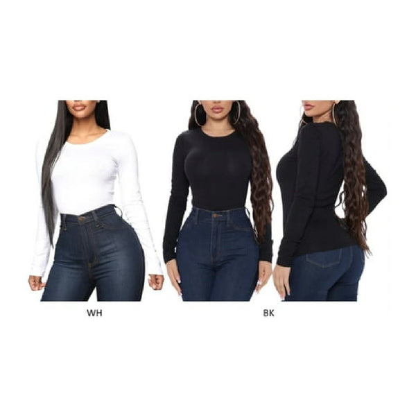 DWT1102+BLACK+S+DODO BASIC R-NECK LONG SLEEVE
