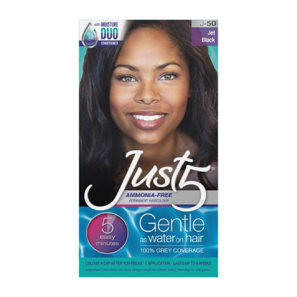 JUST 5 HAIR COLOR J-50 JET BLACK KIT