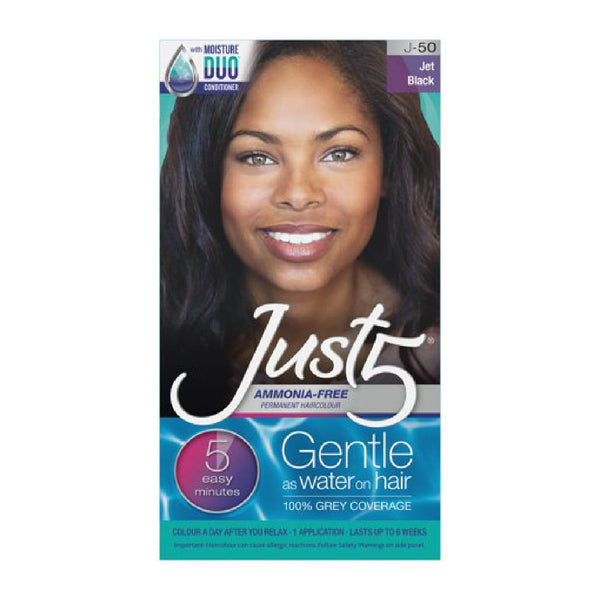 JUST 5 HAIR COLOR J-50 JET BLACK KIT