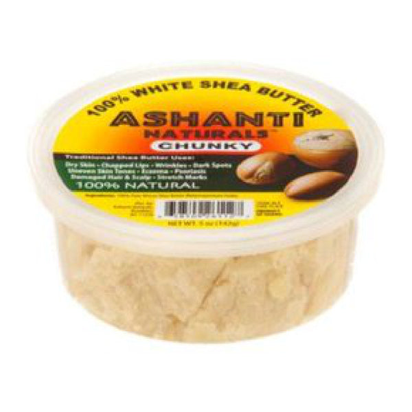 ASHANTI NATURAL WHITE SHEA BUTTER CHUNKY 5 OZ