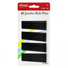 JUMBO PINS 40PCS BLACK #3412 | ANNIE