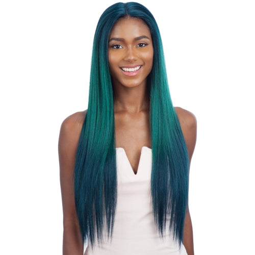 FREETRESS EQUAL SYNTHETIC HAIR LACE FRONT WIG PREMIUM DELUX WATER COLOR EVLYN 30"