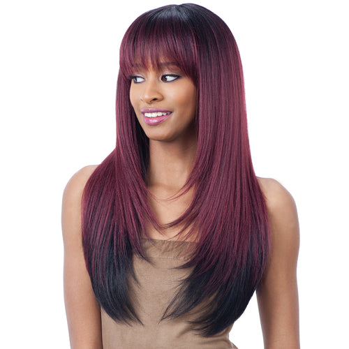 FREETRESS EQUAL SYNTHETIC HAIR LACE FRONT WIG HAND-TIED ITALIAN LACE BANG BRISA