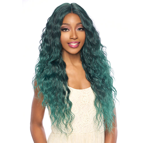 HARLEM125 SYNTHETIC HAIR LACE FRONT WIG SWISS LACE 6" DEEP PART LSD62